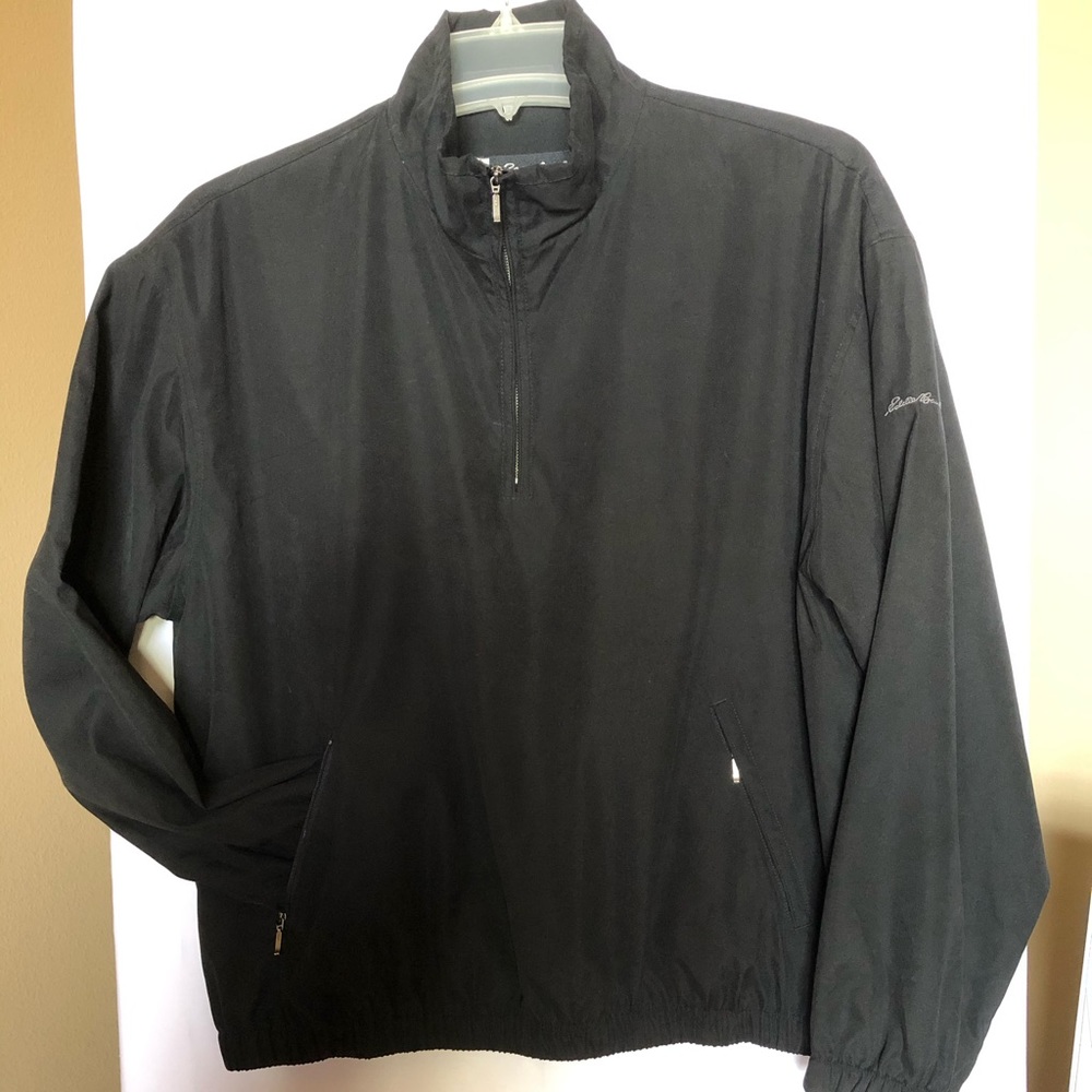 Eddie Bauer Black Women’s Quarter-zip Golf Jacket Sz L - Picture 3 of 7